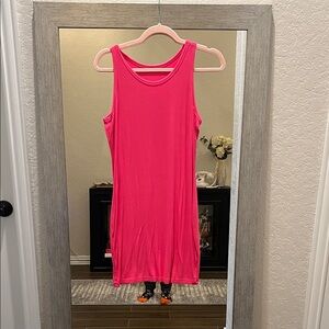 Vibrant Pink Sleeveless Dress